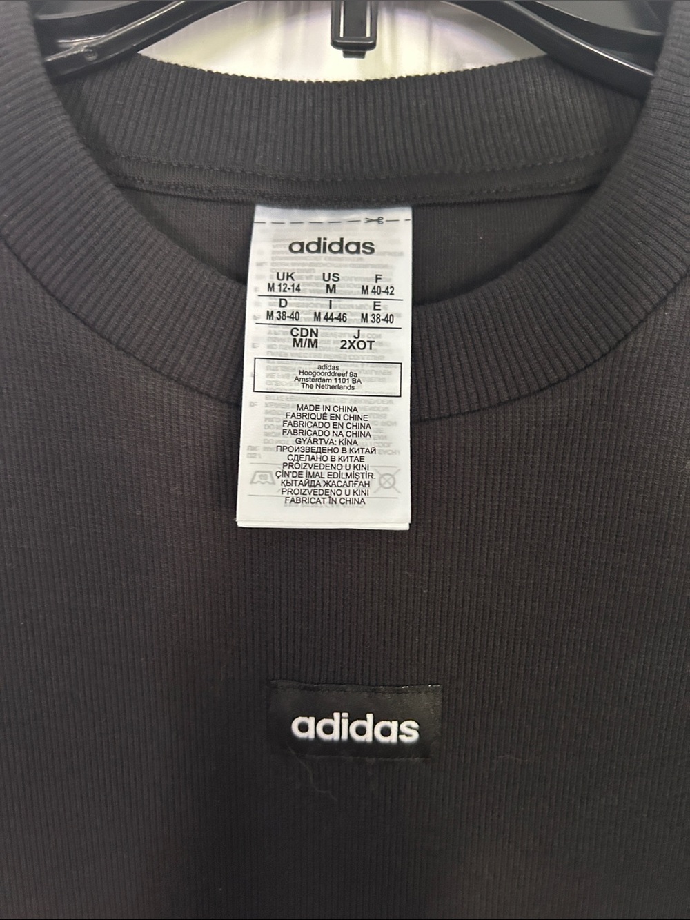 adidas Black Dress with White Three-Stripe Sleeves - Picture 2 of 3